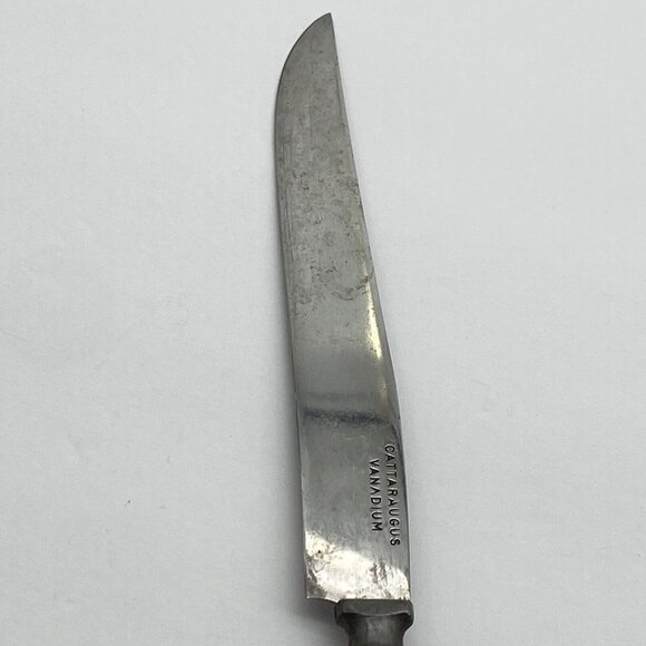 Vintage Cattaraugus Vanadium Knife And‎ Fork Stag Black Handle Carving Set Retro - Picture 7 of 11